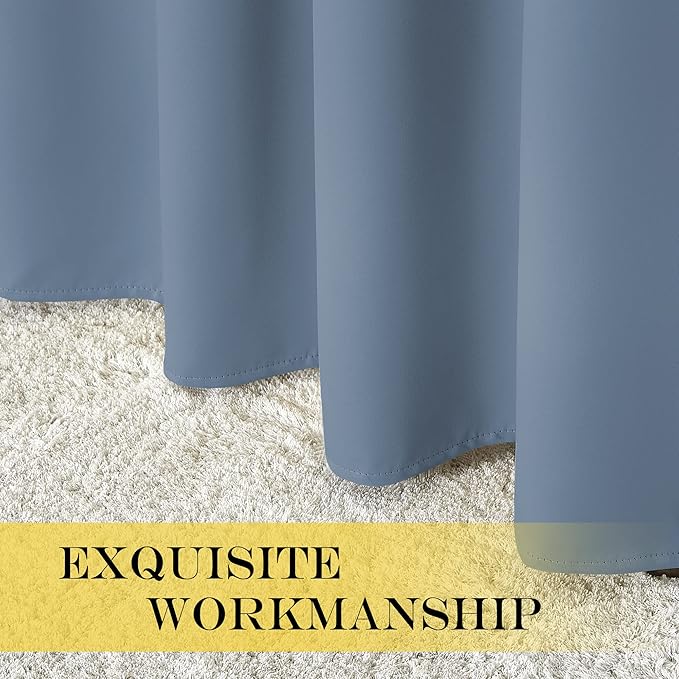 NICETOWN Stone Blue Blackout Curtain - Image 6
