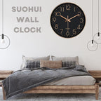 Silent Wall Clock 12 Inch Non-Ticking Wall Clocks Battery Operated - Image 9