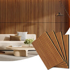 4 Pack Wood Panels for Wall, 47.24" x 23.81" Acoustic Wood Slat Wall Panel for by Vellorise