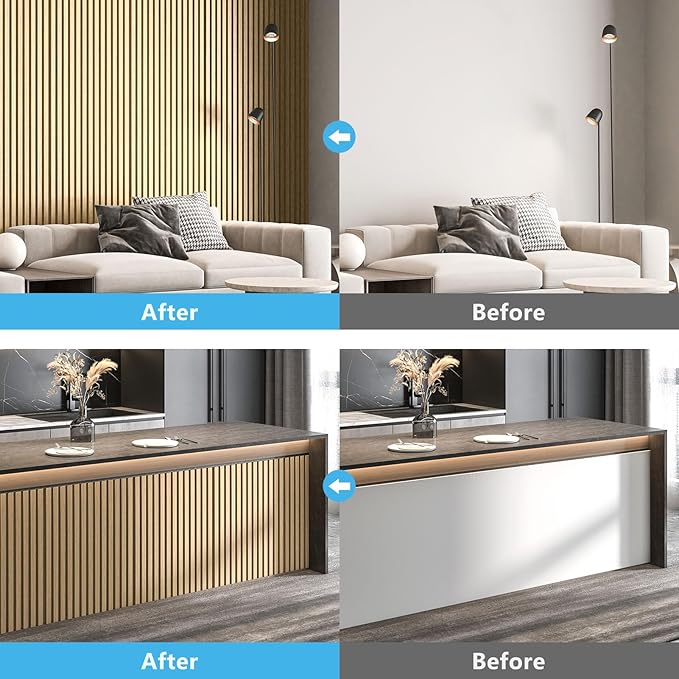 Art3d 6-Piece Wood Slat Panels for Stylish Interior Decor and Ceiling Decoration - Image 3