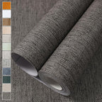 WADILE Grasscloth Peel and Stick Wallpaper 15.7in x 787.4in, Textured Contact by WADILE