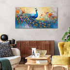 Abstract Peacock Wall Art Colorful Peacock Pictures Wall Decor Abstract Bird - Image 4