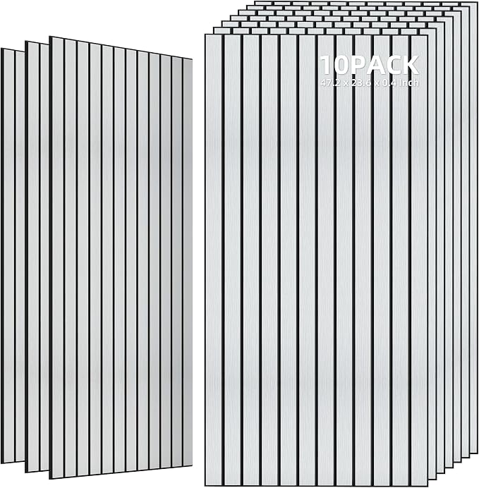 TO-TH Wood-Look Acoustic Wall Panels, 10 Pack 47.2” x 23.6” Sound Panels by TO-TH