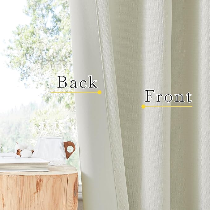 NICETOWN Room Darkening Bedroom Curtains 96 inches Long, Dual Rod Pockets & - Image 6