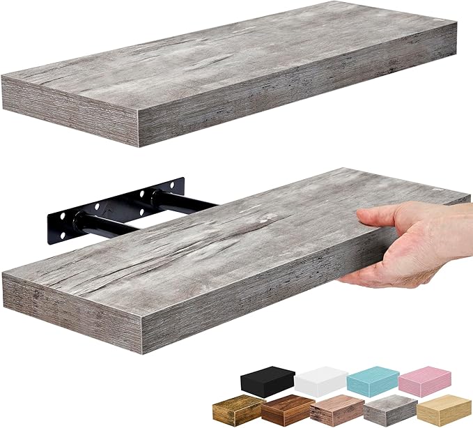 Sorbus Floating Shelves for Wall – 16 Inch Floating Shelf for Kitchen, Living by Sorbus