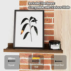 Small Floating Shelves for Wall Decor, Wall Mounted Wood Shelf for Bedroom - Image 4