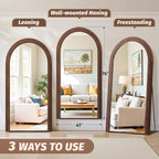 Antok Full Length Mirror 76"×41" Floor Mirror Standing Tall Mirror, Arched - Image 7