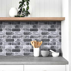 COMSTICKC 3D Gray Brick Wall Panels, Peel and Stick Brick Tiles, Small Size - Image 2