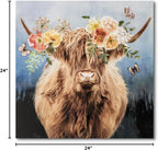 Hand-Painted Highland Cow Canvas Wall Art, Lovely Cow - Image 8