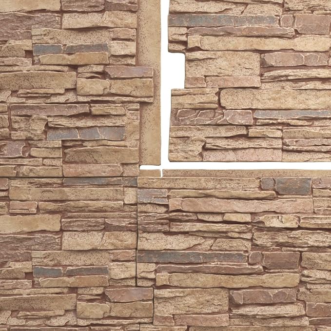 EverStone Canyon Ridge Faux Stone Panel, 45 3/4"W x 24 1/2"H x 1 1/4"D - Image 9