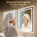 LED Bathroom Mirror, Smart Anti-Fog, Stepless Dimmable - Image 3