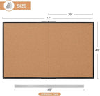 Extra Large Cork Bulletin Board 72" X 48", Foldable Notice Pin Board - Image 3