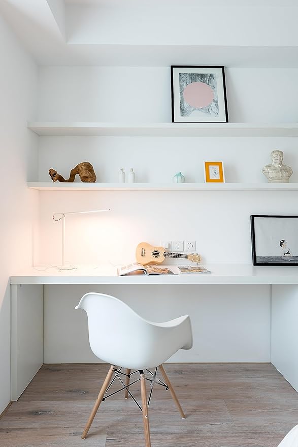 Safiyya 984.2"x17.7" Peel and Stick Wallpaper White Contact Paper Modern Wall - Image 6