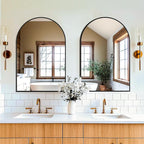 FICTOR Bathroom Mirror for Wall, Arched Vanity Bathroom Mirror for Over Sink - Image 5