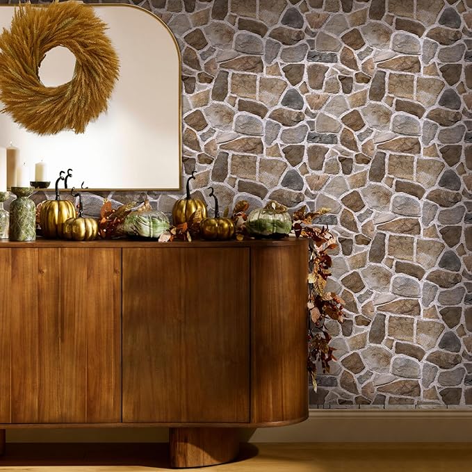 COMSTICKC 3D Faux Stone Wall Panels Peel and Stick, DIY UrltraLight PVC Fake - Image 2