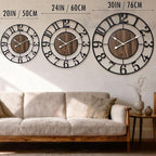 Large Metal Wall Clock, 30 Inch Retro Decorative Silent, Non Ticking, Battery - Image 2