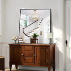 KOCUUY Bathroom Mirror 36"x40", Shatterpoof Large Vanity Mirror, Metal Framed - Image 3