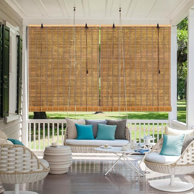 Bamboo Roll Up Shades for Windows and Doors - Image 2