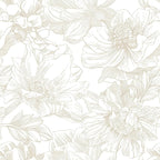 Ismoon Large Floral Peel and Stick Wallpaper Boho Beige/Coffee Contact Paper by Ismoon