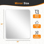 Delma Bathroom Vanity Mirror, High-Definition Bathroom Mirror, Versatile - Image 2