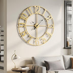 Cuspin 40 Inch Extra Large Wall Clock Gold, Battery Operated Wall Clock Silent - Image 3