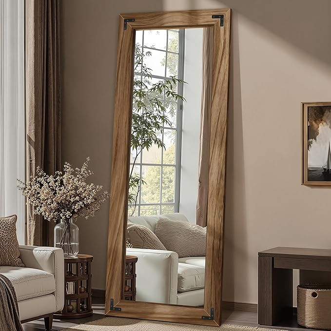 FICTOR Wooden Full Length Mirror, by FICTOR