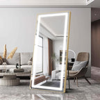 FENNIO Full Length Mirror with Lights, Free Standing Lighted Floor Mirror - Image 2