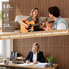 TO-TH Wood-Look Acoustic Panel, 4 Pack 47.2” x 23.6” Soundproof Wall Panels - Image 4