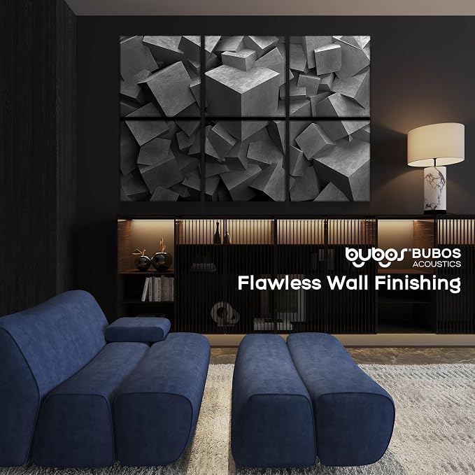 BUBOS 6 Pack Self-Adhesive Acoustic Wall Panels, 70.8" x 47.2" Sound Panels - Image 7