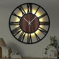 24'' Silent Wall Clock with Night Light, Glow in The Dark Decorative Wall Clock by Casaformia