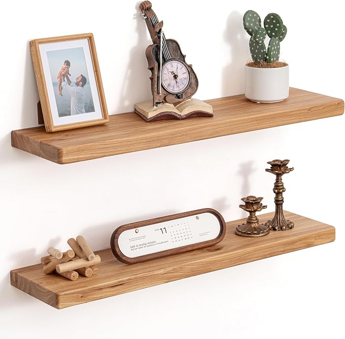 Floating Shelves for Wall, Round Edge Wall Shelves by FLYJOE