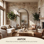 Antok Full Length Mirror, Arched Floor Standing Freestanding Arch Full Body - Image 4