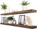 Floating Shelves 60 inch Long 8 "deep Set of 2, Heavy Duty Wood Wall Mounted by xwne