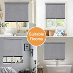AOSKY No Drill Cordless Blackout Roller Shades - Image 8