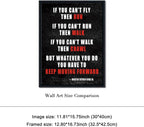 Pyradecor Black Framed Canvas Wall Art Keep Moving Forward Motivational - Image 7