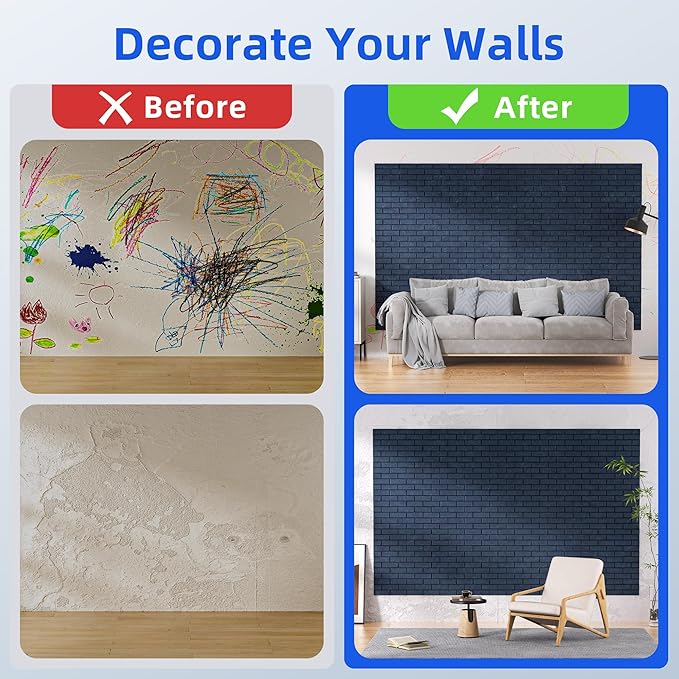 12 Pack Acoustic Panels with Self Adhesive, Soundproof Wall Panel, Brick Sound - Image 7