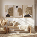 Large Framed Neutral Boho Wall Art - Image 8