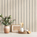 VEELIKE Coastal Oak Wood Wall Panels Peel and Stick Light Oak Wood Slat Wall - Image 6