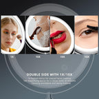 Rocollos Rechargeable Wall Mounted Lighted Makeup Mirror, 8 Inch Double-Sided - Image 4
