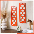 CroBlissful 2 Pcs Mid Century Modern Wall Art Wood Mid Century Elegance Decor - Image 3
