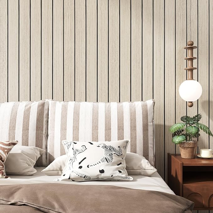VEELIKE Coastal Oak Wood Slat Wall Panels Peel and Stick Wood Panels - Image 3