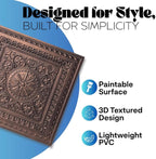 Art3d 12-Pack PVC Drop Ceiling Tiles, 2ft x 2ft, Rose Copper - Image 3