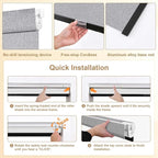 SUNOFF No Drill Tools Cordless Blackout Roller Shades Blinds - Image 2