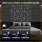 8 Pack 2-Layer Soundproof Wall Panels, 1.2lb/ft* High Density, Thicker 0.43 in - Image 4