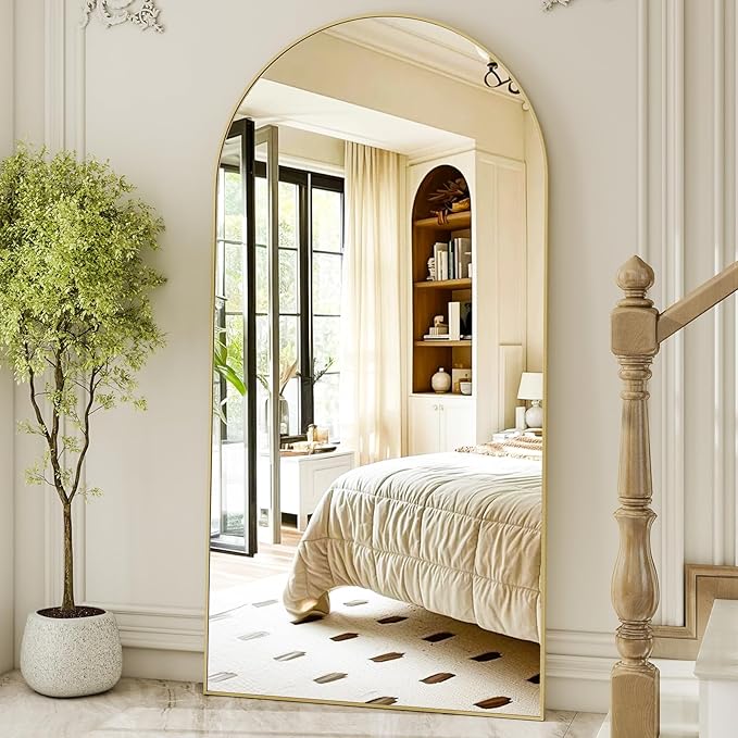 HARRITPURE 76"x34" Arched Full Length Mirror, Floor Mirrors - Image 6