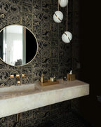 Erfoni 118"x17.7" Black and Gold Wallpaper Vintage Peel and Stick Wallpaper - Image 5