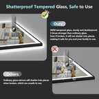 28x32 Black Framed LED Bathroom Mirror - Image 8