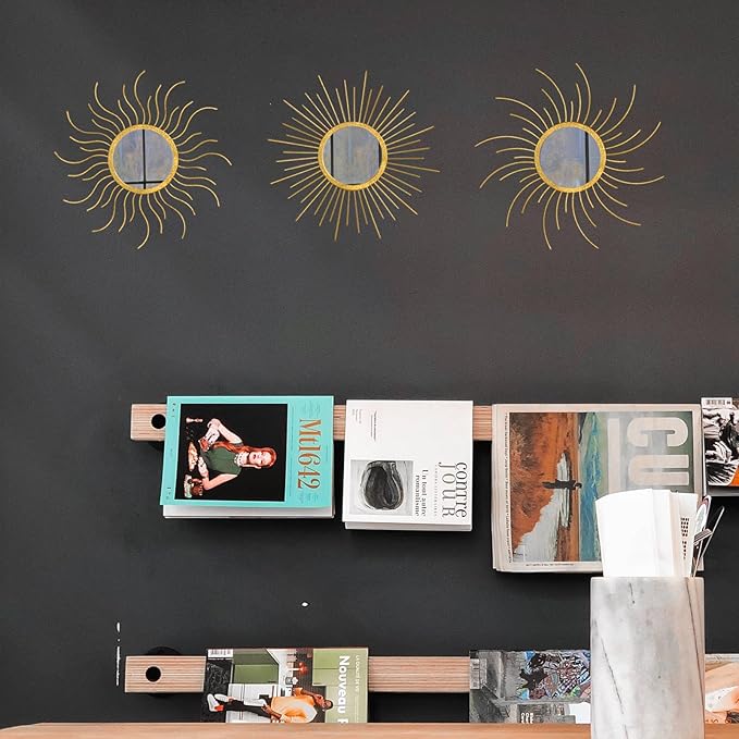 Mirror Decor Sunburst Mirrors Metal Sun Mirror Wall Decor Wall Mirror Home - Image 4