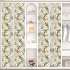 Floral Wallpaper Peel and Stick Vintage Beige Flowers Contact Paper Vinyl - Image 6