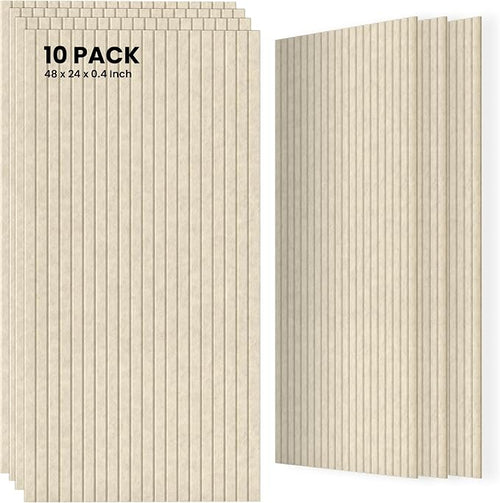 10 Pack Large Acoustic Panels, 47.2 x 23.6 x 0.35 Inch Sound Proof Foam Panels by TO-TH